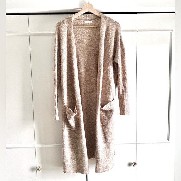 Beige Wool Housecoat Cardigan - Picture 1 of 6